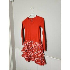 TEA Red Ruffle Dress